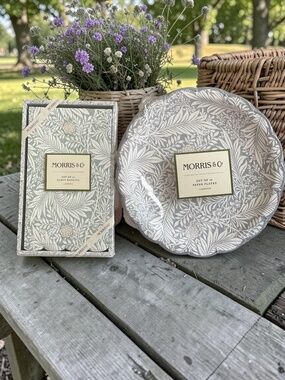 William Morris Larkspur Set 🌸 Napkins + Plates Floral Table Decor